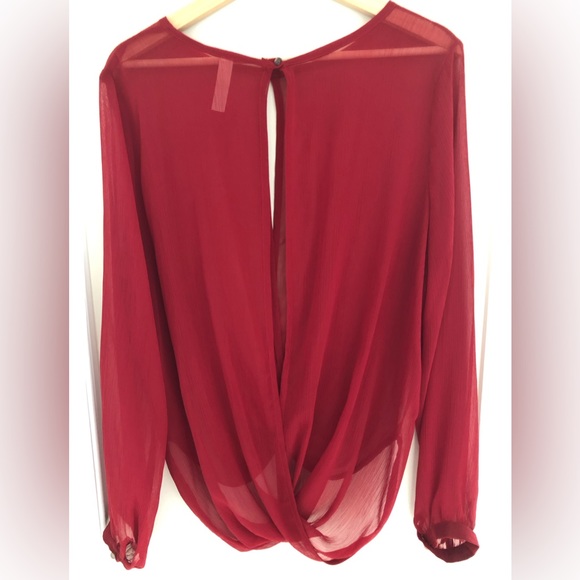 NWOT Milk & Honey sheer long sleeve blouse - Picture 2 of 3